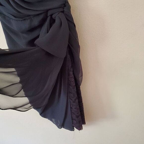 Vintage Tadashi Black Mini Dress Size 4 Strapless Y2K  Coquette Prom - Picture 6 of 14